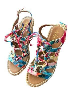 Sugar Women's Strappy Espadrilles Wedges Sandals, pre-owned Size 7.5